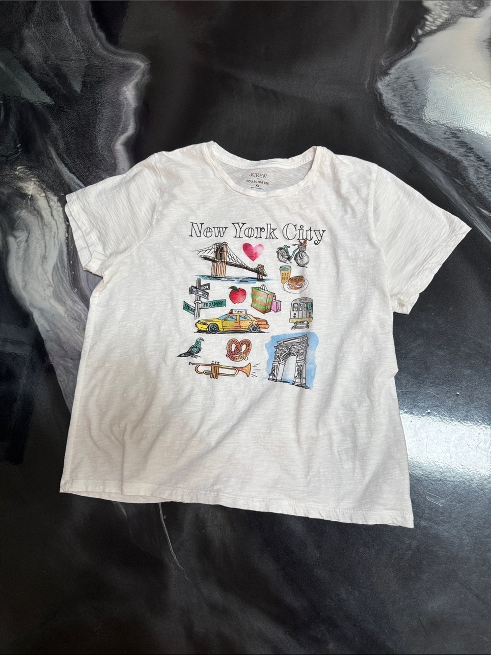 J. Crew White Women’s New York City Graphic Tee
